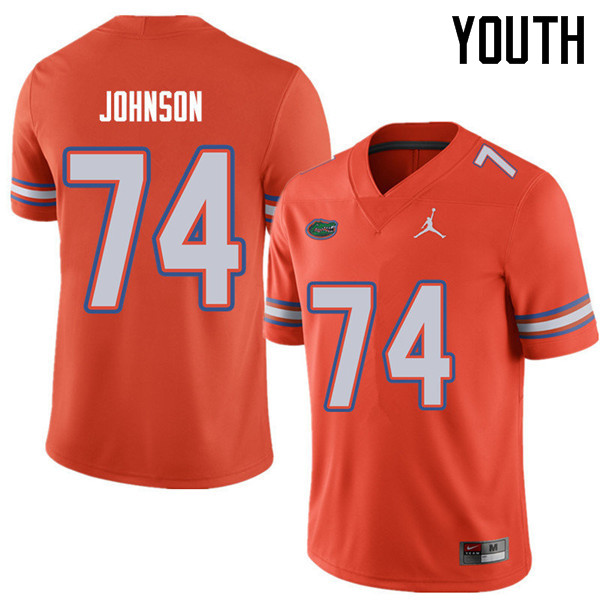 Jordan Brand Youth #74 Fred Johnson Florida Gators College Football Jerseys Sale-Orange